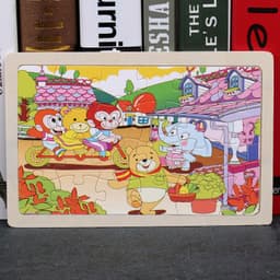 image-80PCS wooden educational toys educational development baby kids training toys children animal puzzle