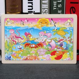 image-80PCS wooden educational toys educational development baby kids training toys children animal puzzle