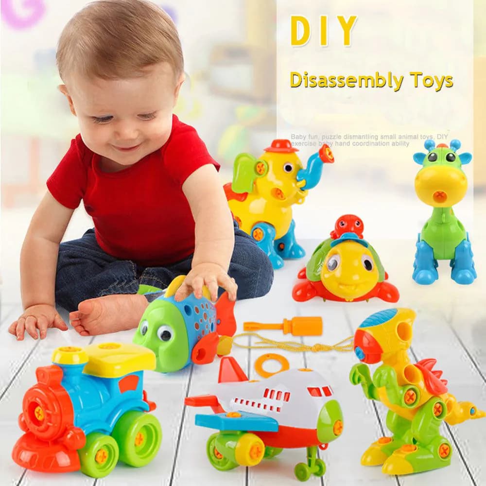 image-Disassembly Assembly Blocks Toys DIY Motorcycle Car Modeling Building Construction Nuts Toys For Children Gifts