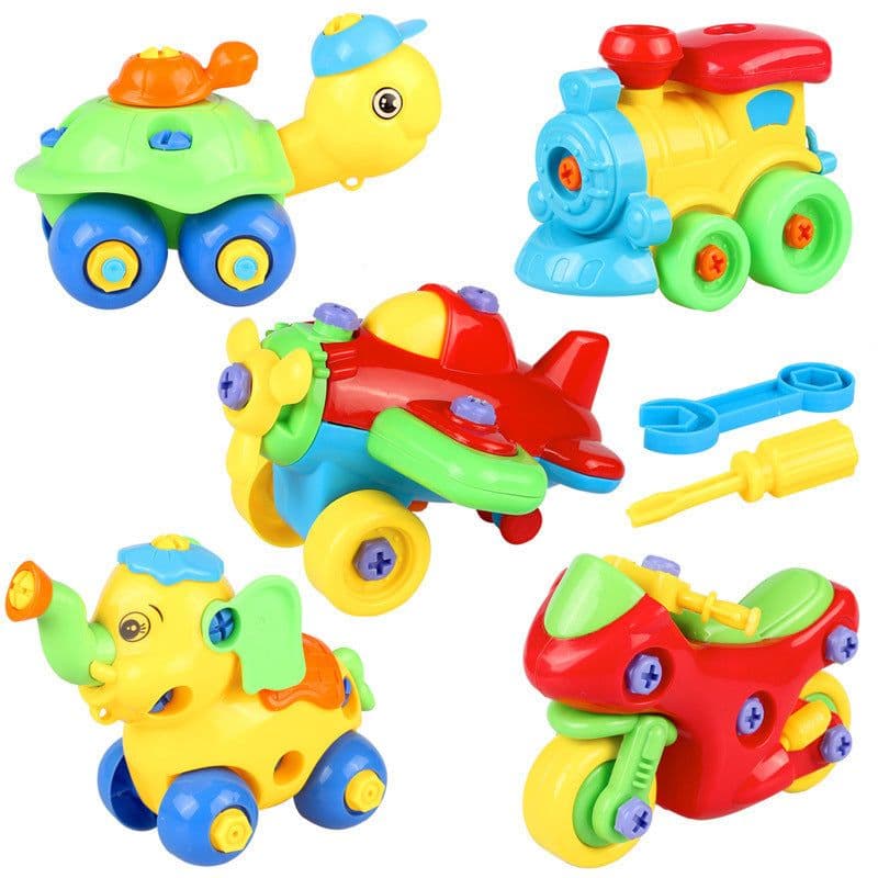 image-Disassembly Assembly Blocks Toys DIY Motorcycle Car Modeling Building Construction Nuts Toys For Children Gifts