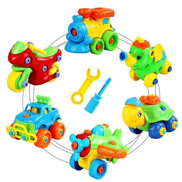 image-Disassembly Assembly Blocks Toys DIY Motorcycle Car Modeling Building Construction Nuts Toys For Children Gifts