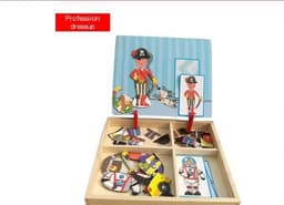image-Montessori Magnetic Fun Puzzle Children's Wooden Puzzle Box Game Cartoon Educational Painting Toys For Children Gift Antistress