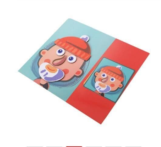 image-Montessori Magnetic Fun Puzzle Children's Wooden Puzzle Box Game Cartoon Educational Painting Toys For Children Gift Antistress