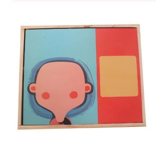 image-Montessori Magnetic Fun Puzzle Children's Wooden Puzzle Box Game Cartoon Educational Painting Toys For Children Gift Antistress