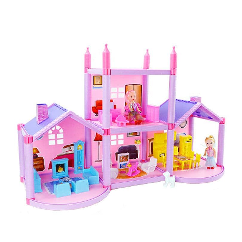 image-House Doll House Villa DIY Assembled House