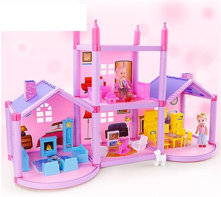 image-House Doll House Villa DIY Assembled House