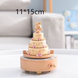 image-Music Boxes Innovative Rotating Musical Box Wooden Music Box Table Decoration