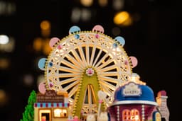 image-Ferris wheel transparent cover building block toy