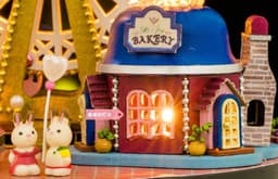 image-Ferris wheel transparent cover building block toy