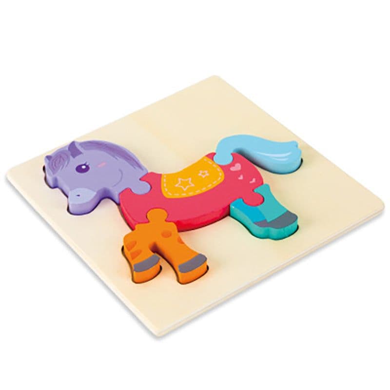 image-Cartoon three dimensional animal puzzle