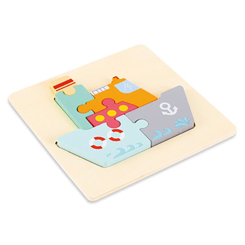 image-Cartoon three dimensional animal puzzle