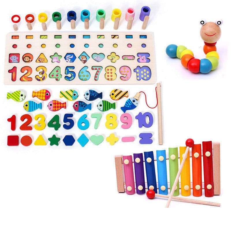 image-Children 3D Alphabet Number Puzzle Baby Colorful Geometric Digital Letter Educational Toy