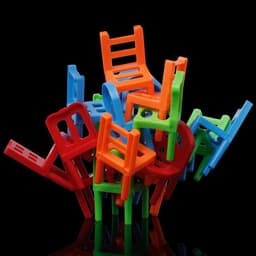 image-Board Game Balance Chairs Adult Kids Stacking Game Pipelines Parent-child DIY Interactive Toy Educational Toy