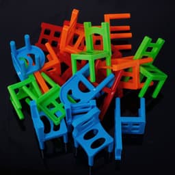 image-Board Game Balance Chairs Adult Kids Stacking Game Pipelines Parent-child DIY Interactive Toy Educational Toy