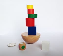 image-Kids Puzzle wooden toy cloth bag hemisphere balance game Children Toys Gifts