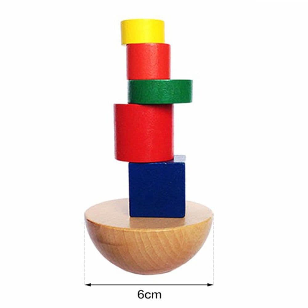 image-Kids Puzzle wooden toy cloth bag hemisphere balance game Children Toys Gifts