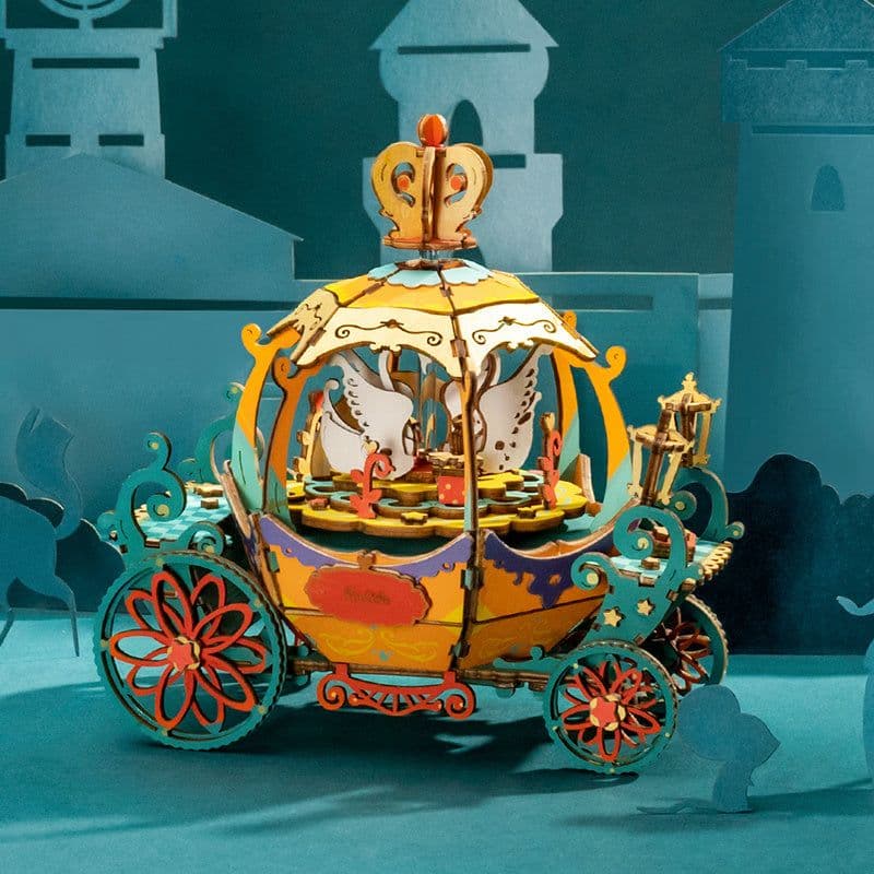 image-Robotime Holiday Gift 7 Kinds DIY 3D Puzzle Game Assembly Moveable Music Box Toy For Children Adult