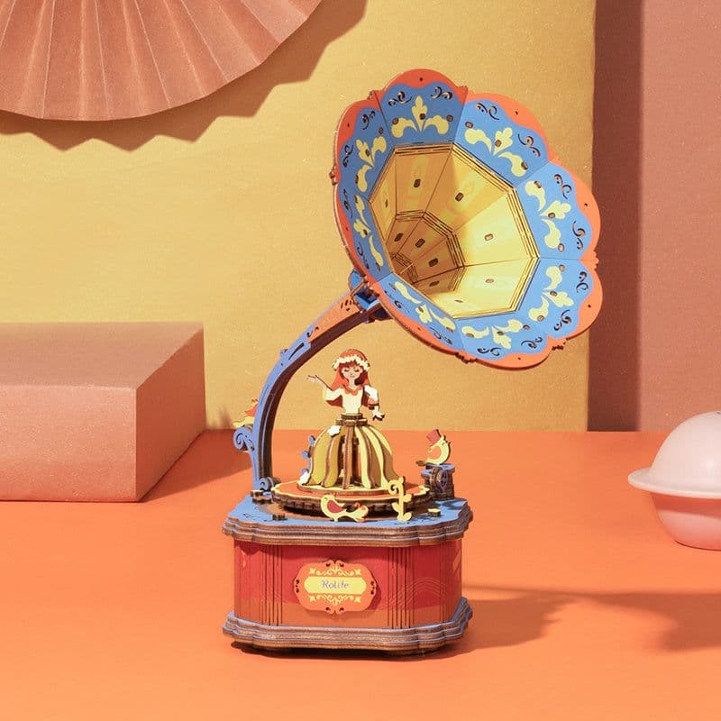 image-Robotime Holiday Gift 7 Kinds DIY 3D Puzzle Game Assembly Moveable Music Box Toy For Children Adult
