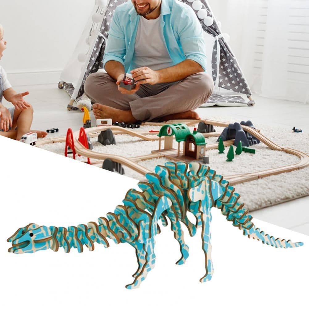 image-Rex Wooden 3D Puzzle Model Laser DIY Children's Puzzle Simulation Dinosaur Toys