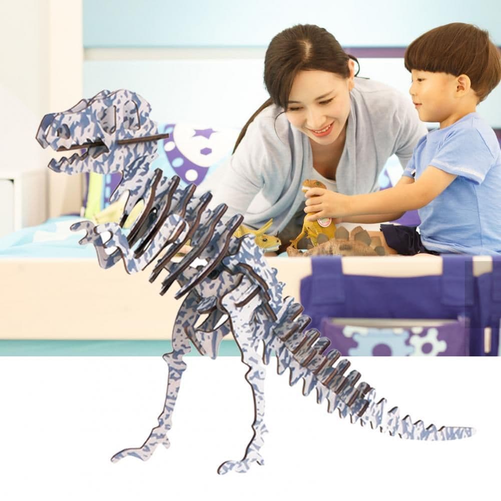 image-Rex Wooden 3D Puzzle Model Laser DIY Children's Puzzle Simulation Dinosaur Toys