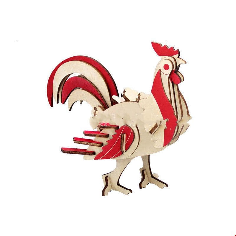 image-Rex Wooden 3D Puzzle Model Laser DIY Children's Puzzle Simulation Dinosaur Toys