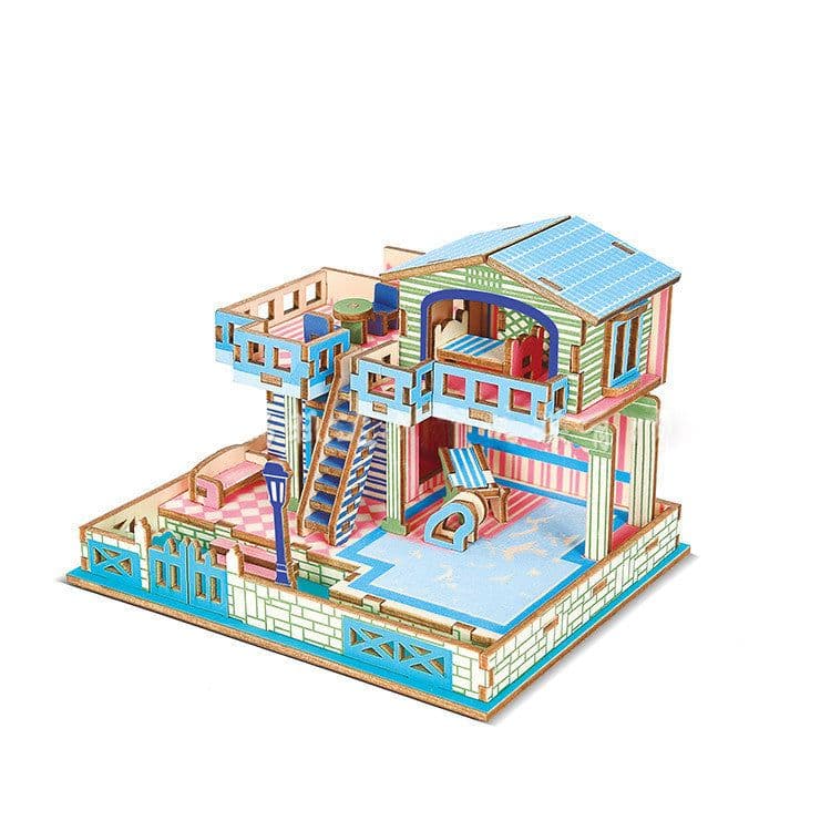 image-Wooden puzzle 3D three-dimensional puzzle DIY model