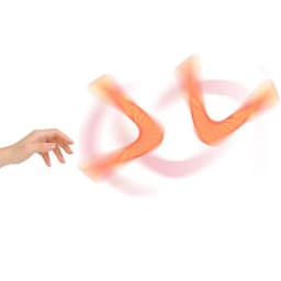 image-Wooden curved ruler V-shaped boomerang toy