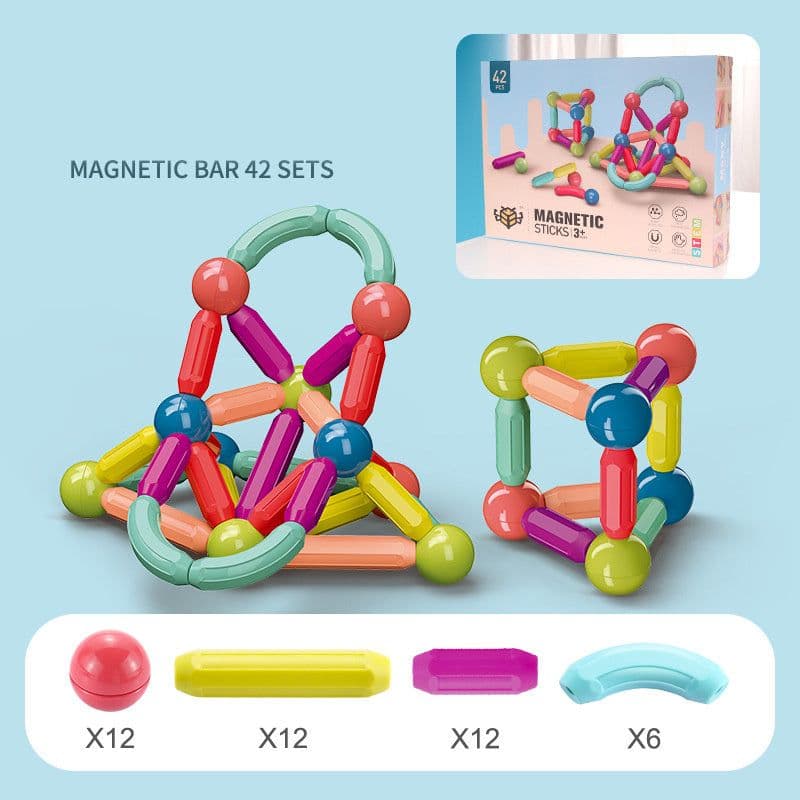image-Baby Toys Magnetic Stick Building Blocks Game Magnets Children Set Kids Magnets For Children Magnetic Toy Bricks