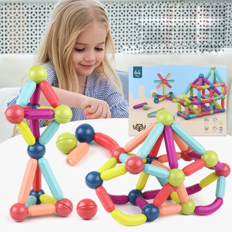 image-Baby Toys Magnetic Stick Building Blocks Game Magnets Children Set Kids Magnets For Children Magnetic Toy Bricks