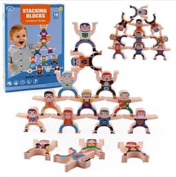 image-Multiplayer Cartoon Hercules Building Blocks Parent-child Interactive Toy Stacking High Game Balance Plastic Blocks