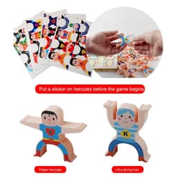 image-Multiplayer Cartoon Hercules Building Blocks Parent-child Interactive Toy Stacking High Game Balance Plastic Blocks