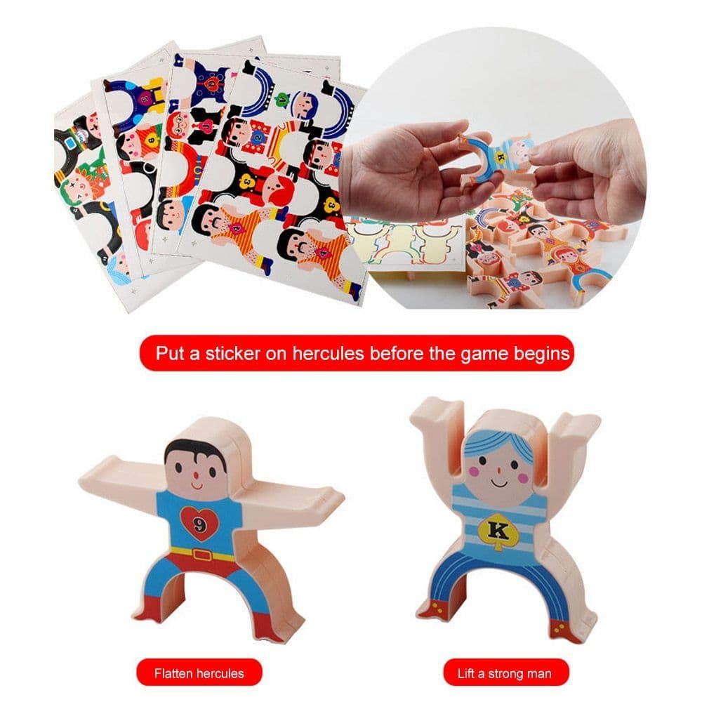 image-Multiplayer Cartoon Hercules Building Blocks Parent-child Interactive Toy Stacking High Game Balance Plastic Blocks