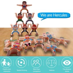 image-Multiplayer Cartoon Hercules Building Blocks Parent-child Interactive Toy Stacking High Game Balance Plastic Blocks