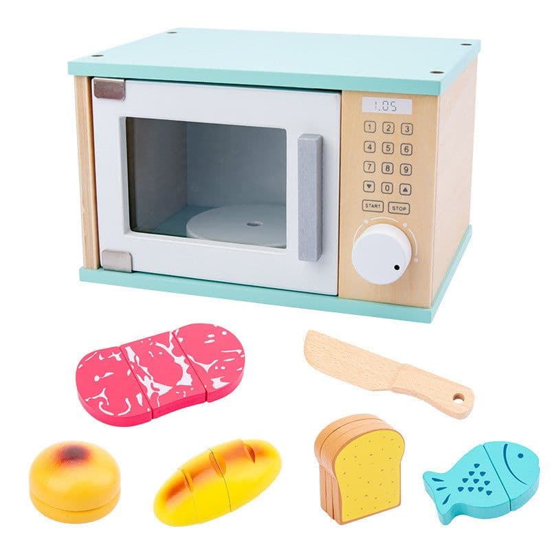 image-Wooden simulation play house children's toys