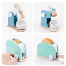 image-Wooden simulation play house children's toys