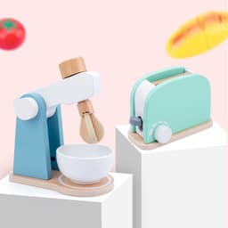 image-Wooden simulation play house children's toys