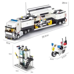 image-Classic Building Blocks Police Station Model Building Blocks DIY Building Toy Bricks Educational Toys