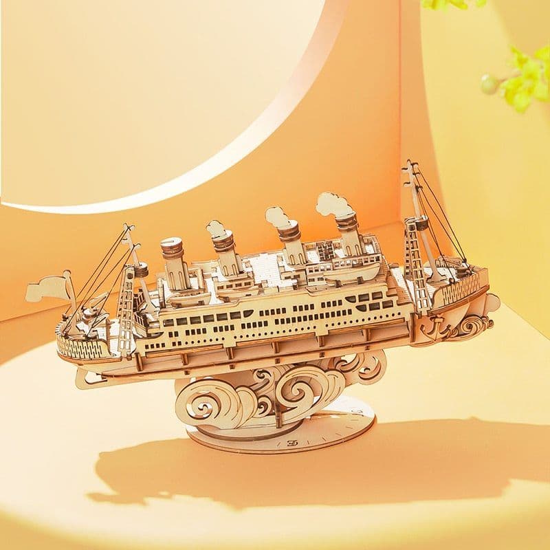 image-Wooden Puzzle Games Boat & Ship Model Toys For Children Kids Girls Birthday Gift