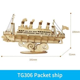 image-Wooden Puzzle Games Boat & Ship Model Toys For Children Kids Girls Birthday Gift