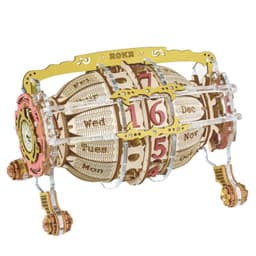 image-Robotime ROKR Time Engine Calendar 3d Wooden Puzzle Model Toys for Children Kids LC801