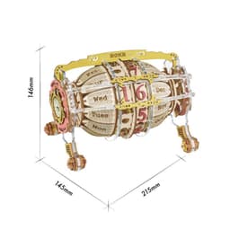 image-Robotime ROKR Time Engine Calendar 3d Wooden Puzzle Model Toys for Children Kids LC801