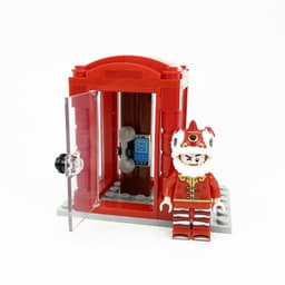 image-New Telephone Box Booth Street City Creator Blocks for Children Xmas Trees Moc Bricks Parts Bookcase Standing Clocks DIY