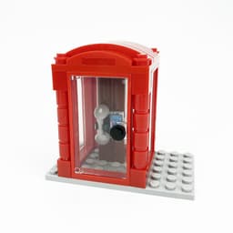 image-New Telephone Box Booth Street City Creator Blocks for Children Xmas Trees Moc Bricks Parts Bookcase Standing Clocks DIY