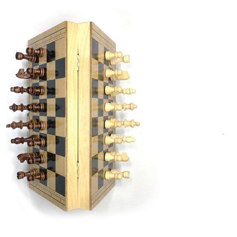 image-Chess Wooden Folding Magnetic Wooden Chess Pieces