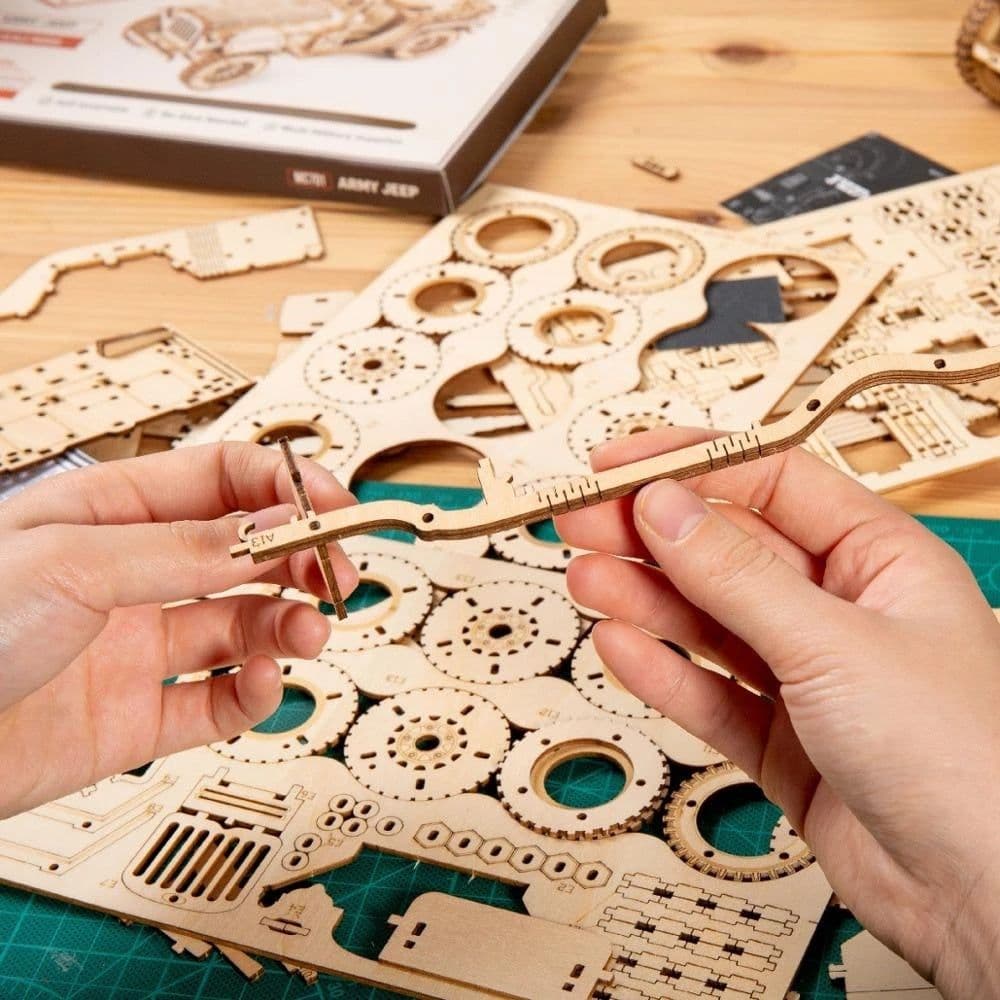 image-Robotime 3D Wooden Puzzle Prime Steam Express Model DIY Kit Puzzle Toy