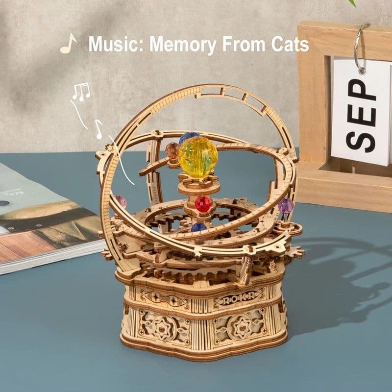 image-Robotime Rokr Music Box 3D Wooden Puzzle Building Kits Game Assembly Model Toys for Children Kids Birthday Christmas Gifts AMK51
