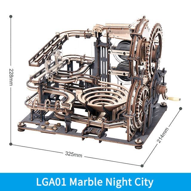 image-Robotime ROKR Marble Night City 3D Wooden Puzzle Games Assembly Waterwheel Model Toys for Children Kids Birthday Gift