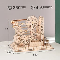 image-Robotime ROKR Blocks Marble Race Run Maze Balls Track DIY 3D Wooden Puzzle Coaster Model Building Kits Toys for Drop Shipping