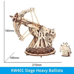 image-Robotime ROKR Siege Heavy Ballista 3D Wooden Puzzle War Game Assembly Toys Gifts for Children Boys Kids KW401 Dropshipping