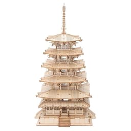 image-Robotime Five-storied Pagoda 3D Wooden Puzzle Toys For Children Kids Birthday Christmas Gift Home Decoration TGN02 Dropshipping